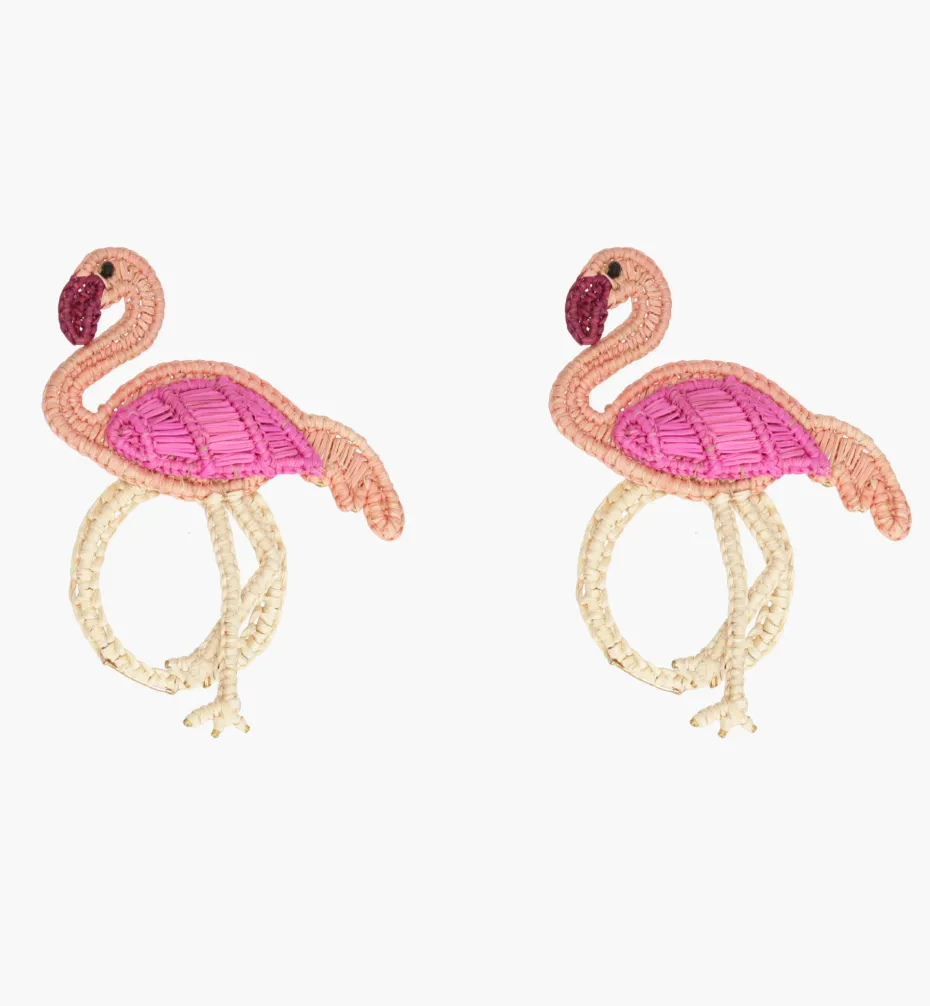 Napkin Rings | Bizatino Collection*Mercedes Salazar El Flamingo Napkin Ring Set of 2